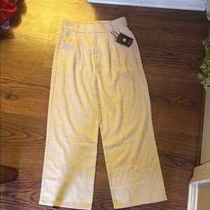 Beige Wide-Leg Pant